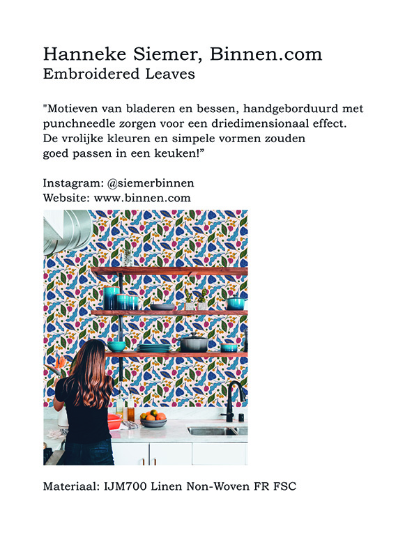 08: Hanneke Siemer Binnencom: Embroidered Leaves